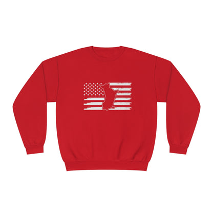 Charlie The American Flag Dog. Unisex NuBlend® Crewneck Sweatshirt