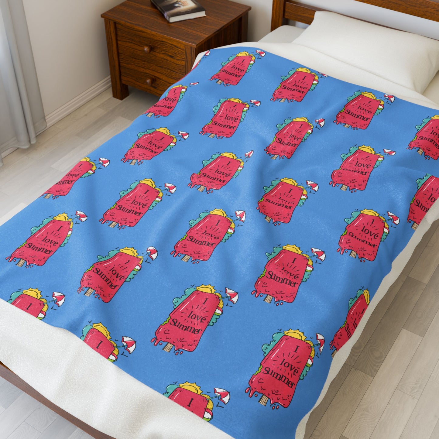 I Love Summer. Plush Blanket
