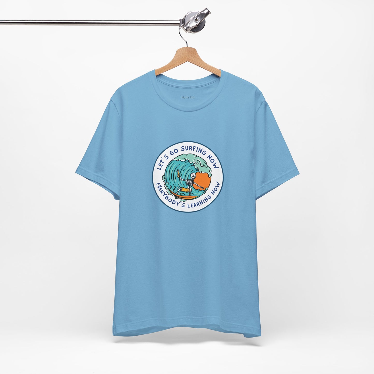 Let's Go Surfing Now. Everybody's Learning How. Unisex Jersey Short Sleeve Tee