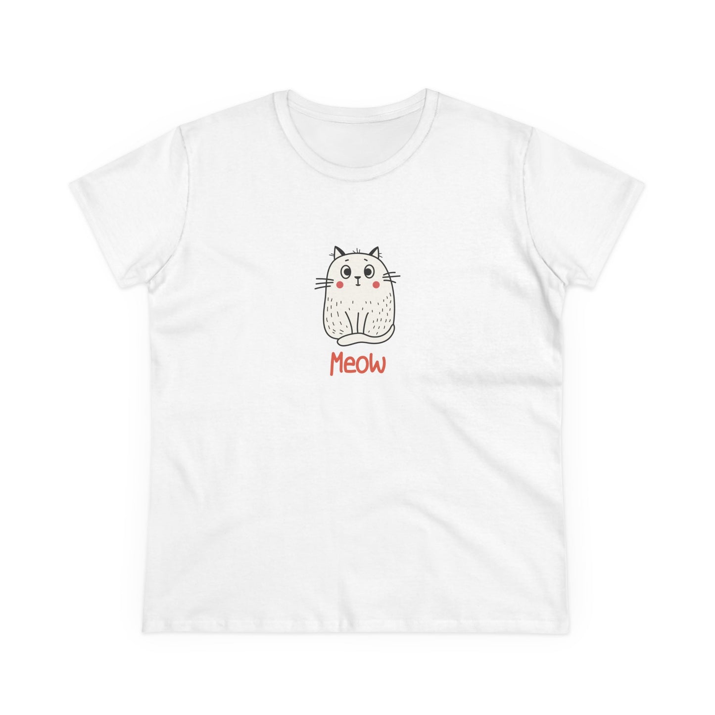 Loki The Cat. Meow. Women's Midweight Cotton Tee