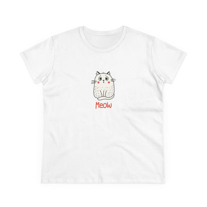 Loki The Cat. Meow. Women's Midweight Cotton Tee