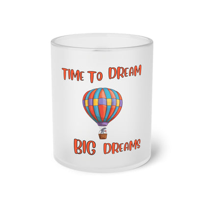Time To Dream Big Dreams. Bunny. Frosted Glass Mug