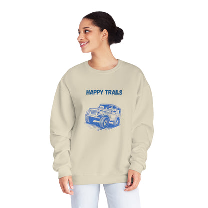 Exploring Happy Trails In a Jeep. Unisex NuBlend® Crewneck Sweatshirt