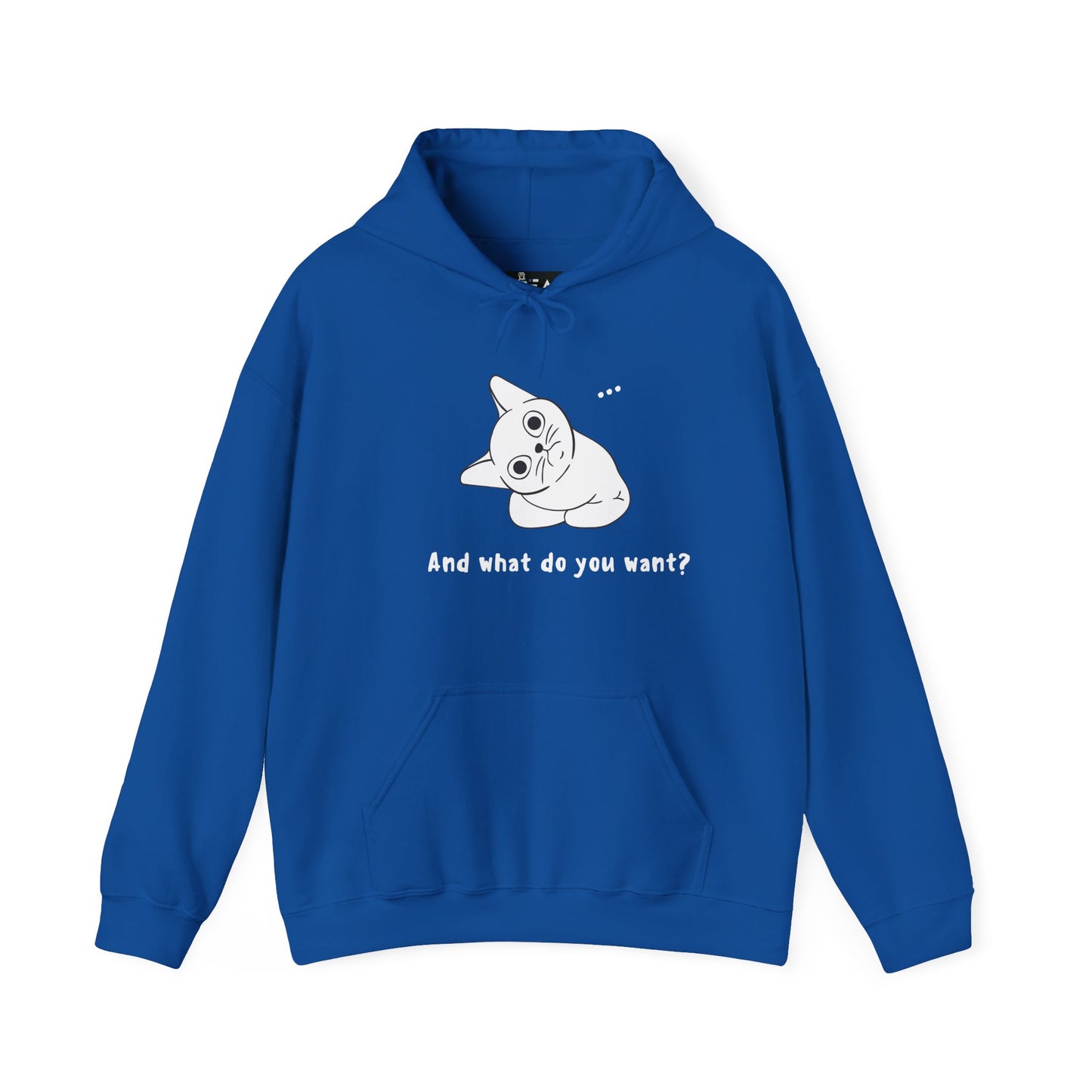 Vexing Cat Wondering What You Want.  Unisex Hooded Sweatshirt.