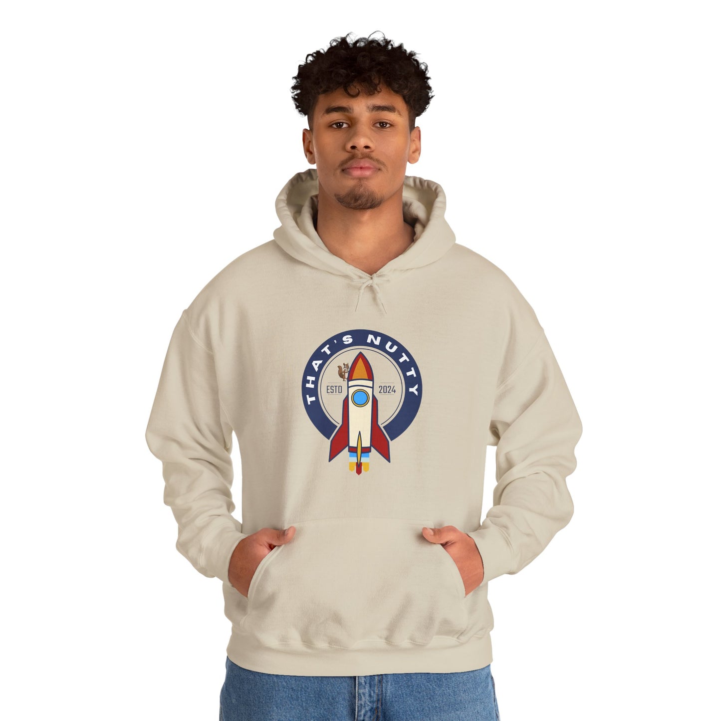 That's Nutty On A Rocket Ship Hooded Sweatshirt