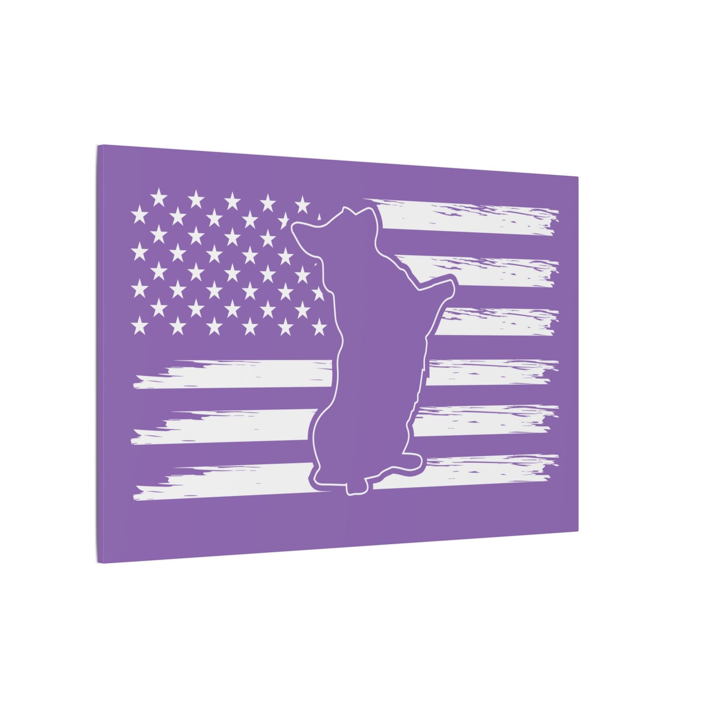 Charlie The American Flag Dog. Canvas Gallery Wraps