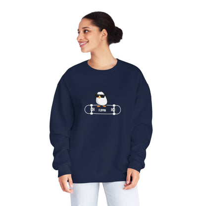 Adélie The Flippin Penguin. Unisex NuBlend® Crewneck Sweatshirt