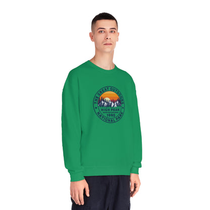 Never Stop Exploring. High Peak National Park. Unisex NuBlend® Crewneck Sweatshirt