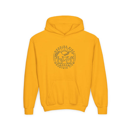 Explorer Mountain View Hoodie - Morning Bike Graphic Design
