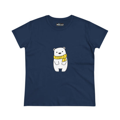 Winter Time BK Bear. .  Women's Midweight Cotton Tee