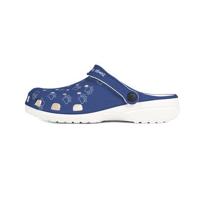 Blue Paw Print Clogs For Men - Dawgs For A Cause