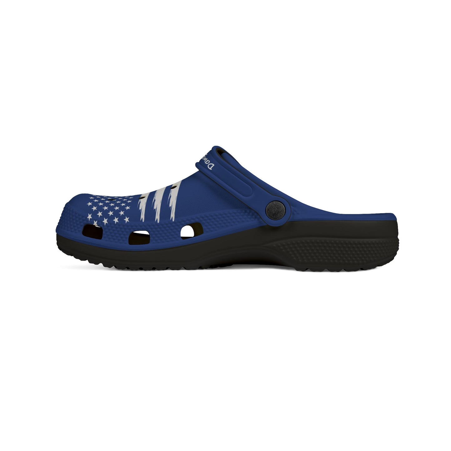 American Flag Dog Rubber Clogs For Men- Navy