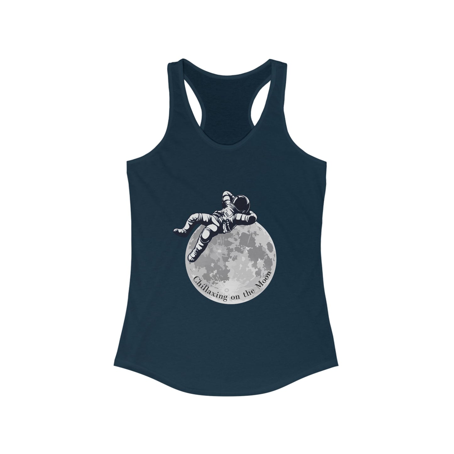 Chillaxing on the Moon. Women's Ideal Racerback Tank