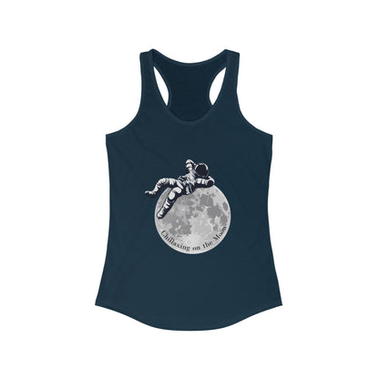 Chillaxing on the Moon. Women's Ideal Racerback Tank