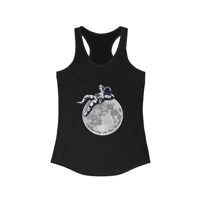 Chillaxing on the Moon. Women's Ideal Racerback Tank