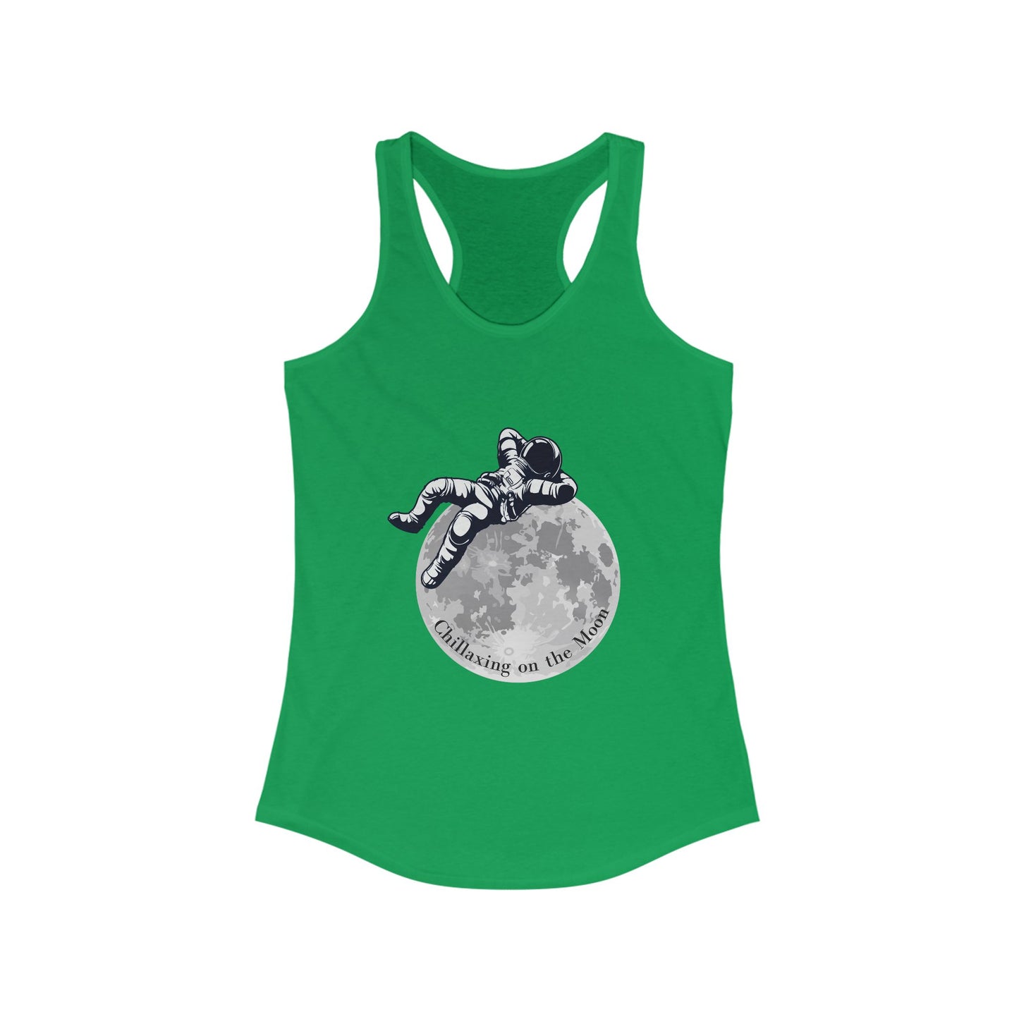 Chillaxing on the Moon. Women's Ideal Racerback Tank