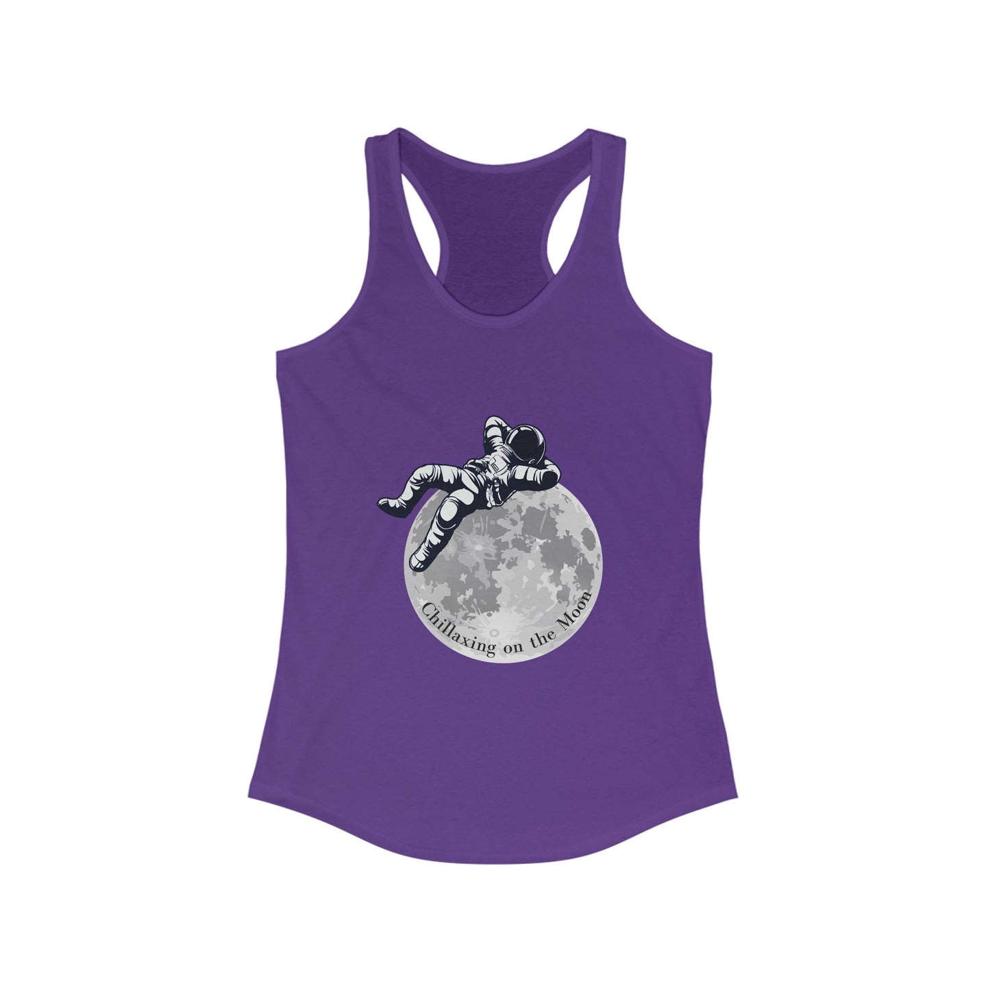 Chillaxing on the Moon. Women's Ideal Racerback Tank