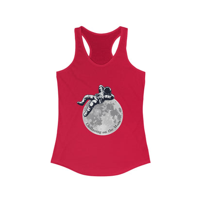 Chillaxing on the Moon. Women's Ideal Racerback Tank
