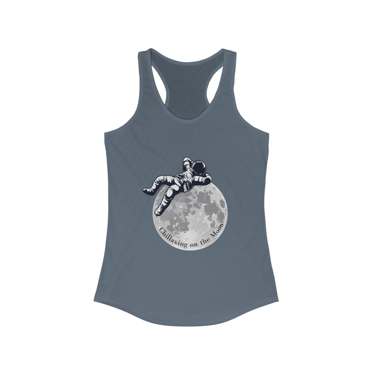 Chillaxing on the Moon. Women's Ideal Racerback Tank