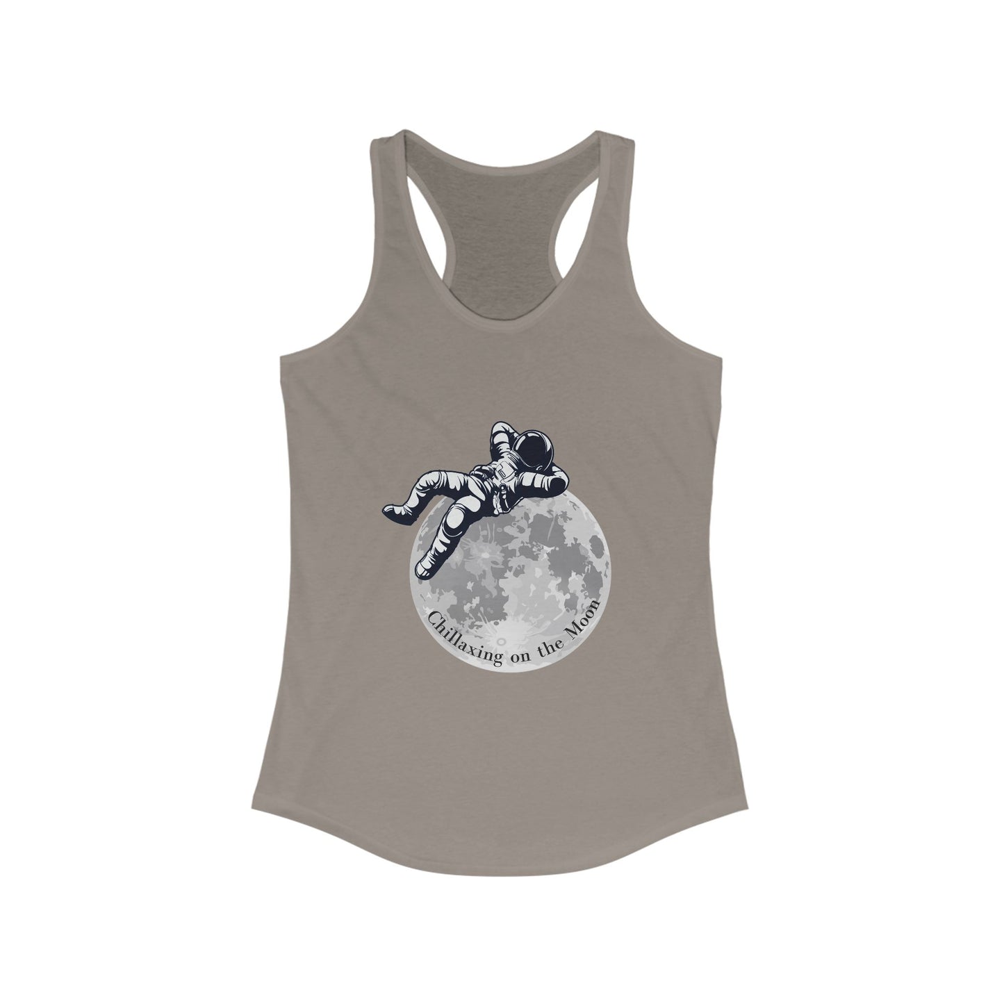 Chillaxing on the Moon. Women's Ideal Racerback Tank