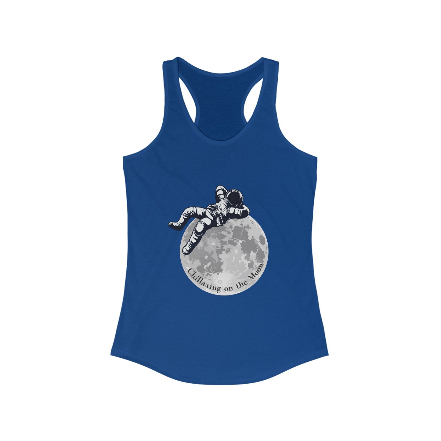 Chillaxing on the Moon. Women's Ideal Racerback Tank