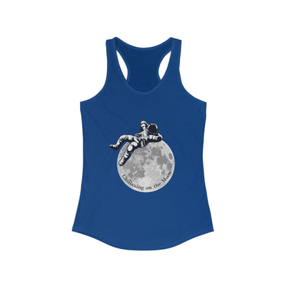 Chillaxing on the Moon. Women's Ideal Racerback Tank
