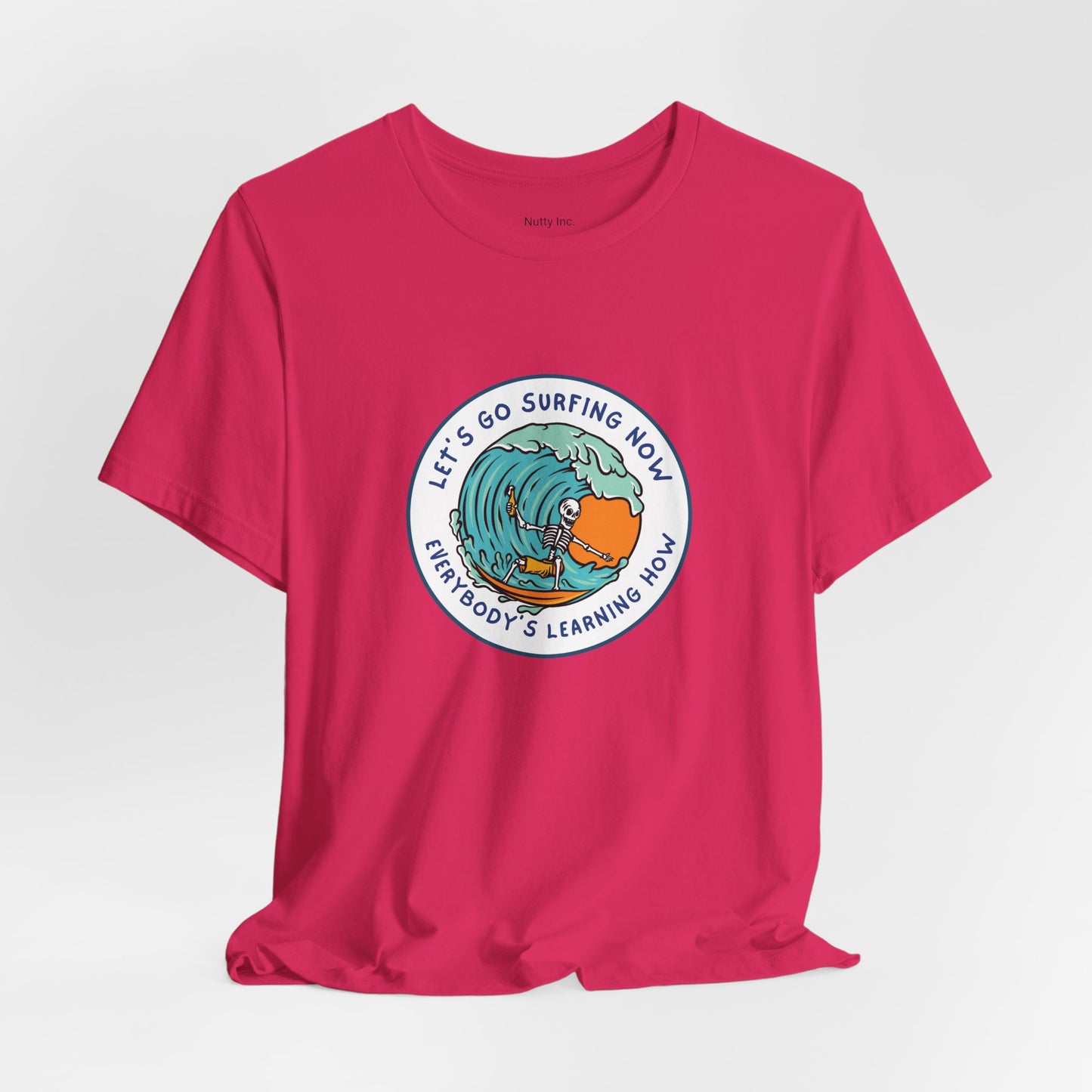 Let's Go Surfing Now. Everybody's Learning How. Unisex Jersey Short Sleeve Tee