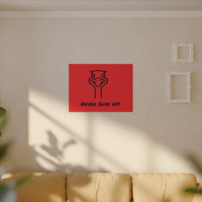 Oscar The Ostrich and JimmyV Never Gave Up. Canvas Gallery Wraps