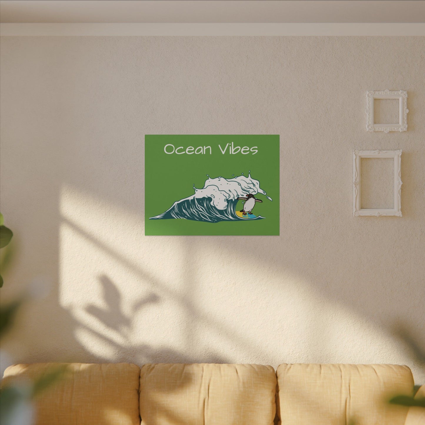 Ocean Vibes. Green Canvas Gallery Wraps