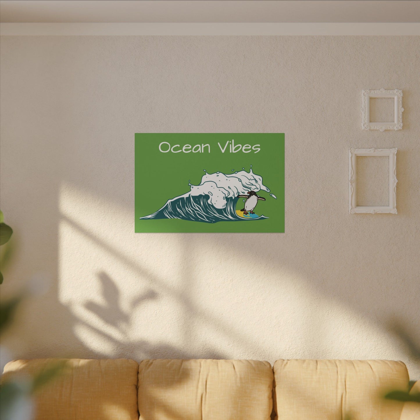Ocean Vibes. Green Canvas Gallery Wraps