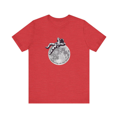 Chillaxing on the Moon. Unisex Jersey Short Sleeve Tee