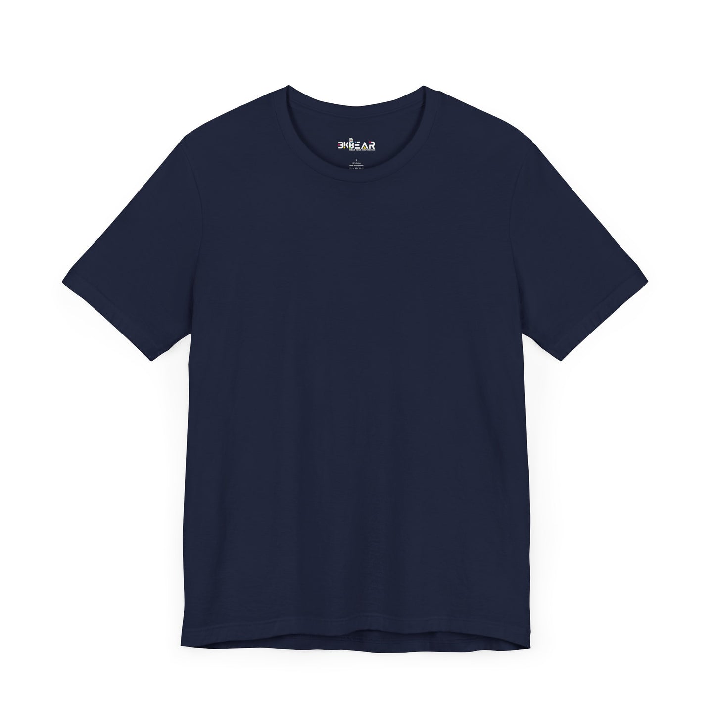 Solid Navy. Unisex Jersey Short Sleeve Tee