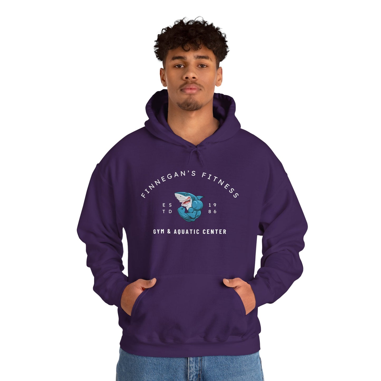 Shark Gym Hoodie – Finnegan’s Fitness & Aquatic Center Sweatshirt