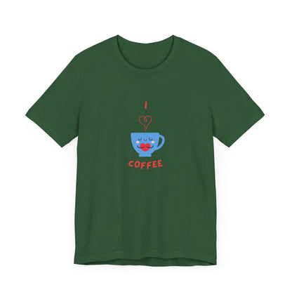 I Love Coffee. Heart. Unisex Jersey, short Sleeve Tee