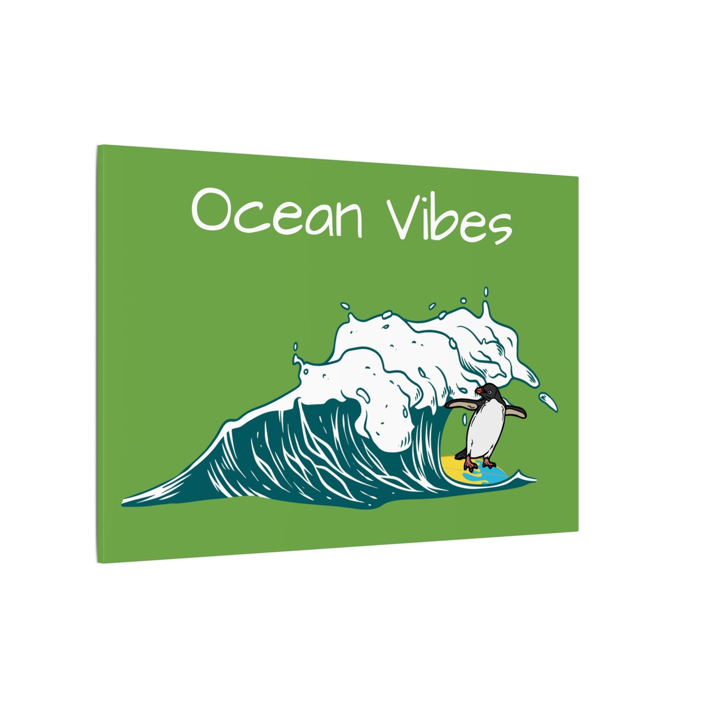 Ocean Vibes. Green Canvas Gallery Wraps
