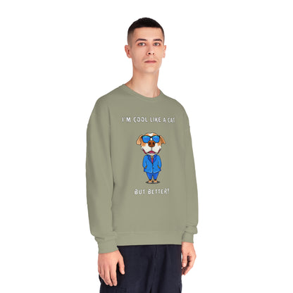 Chuck The Cool Dog. Unisex NuBlend® Crewneck Sweatshirt