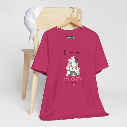 Adorable Animals that Love You Purry Much. Unisex Jersey Short Sleeve Tee