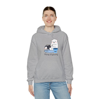 Gone Fishing. Unisex Hooded Sweatshirt.