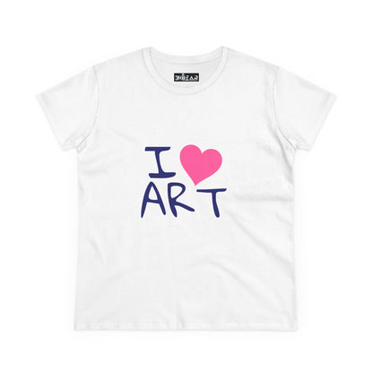I Love Art. Women's Midweight Cotton Tee