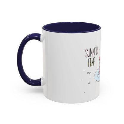 Jingles The Summertime Cat. Accent Coffee Mug, 11oz