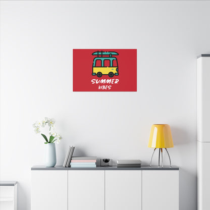 Summer Vibes Canoe on Van. Canvas Gallery Wraps