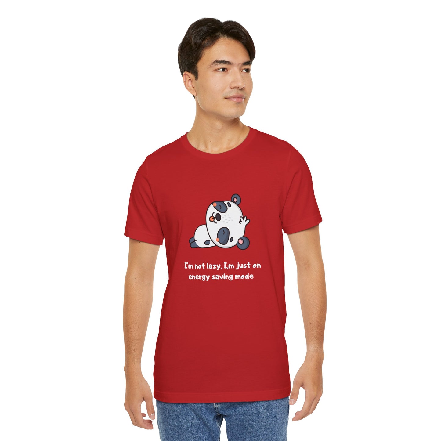 I'm Not Sleeping I'm on Energy Saving Mode. Unisex Jersey Short Sleeve Tee