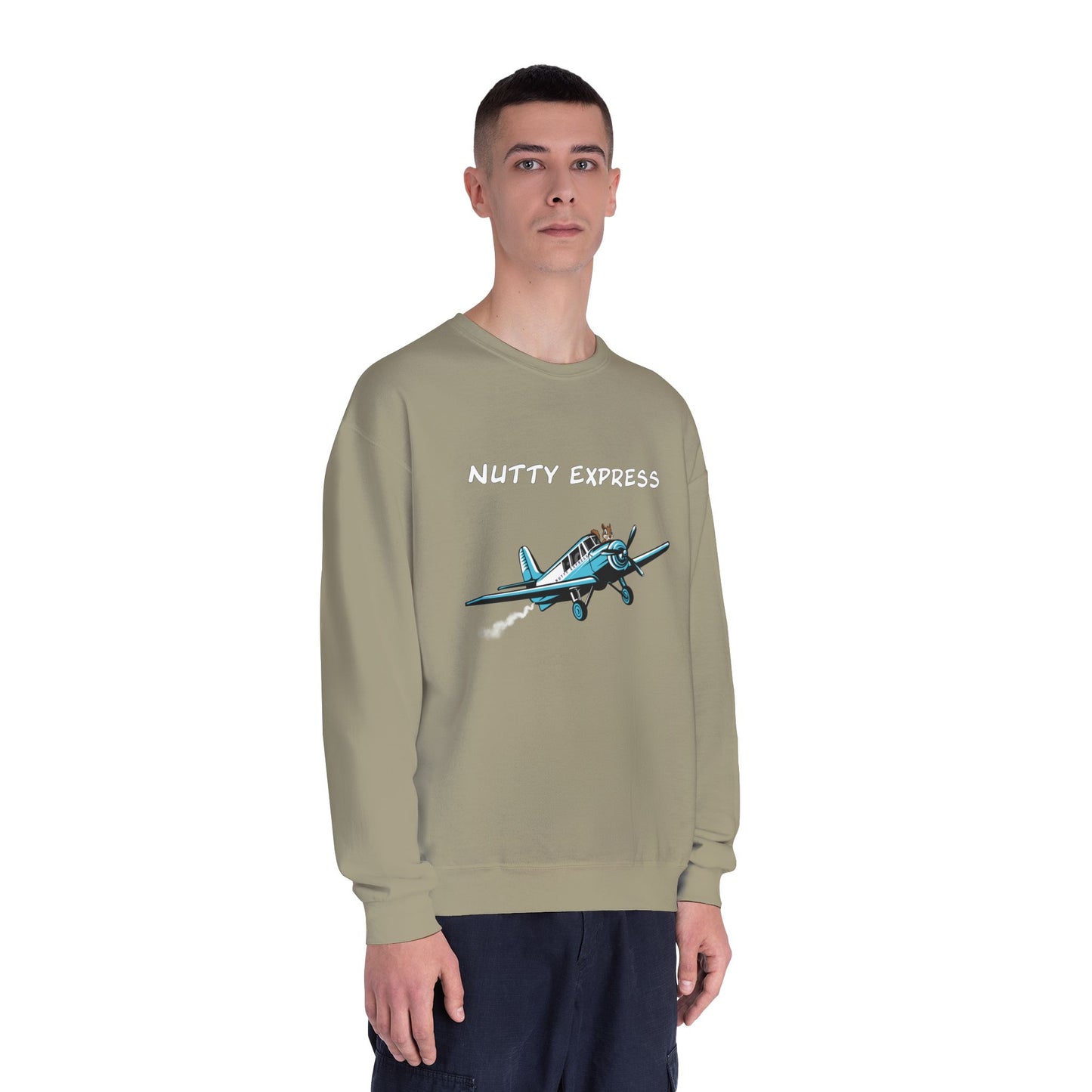 Nutty's Express Delivery. Always On-Time. Unisex NuBlend® Crewneck Sweatshirt