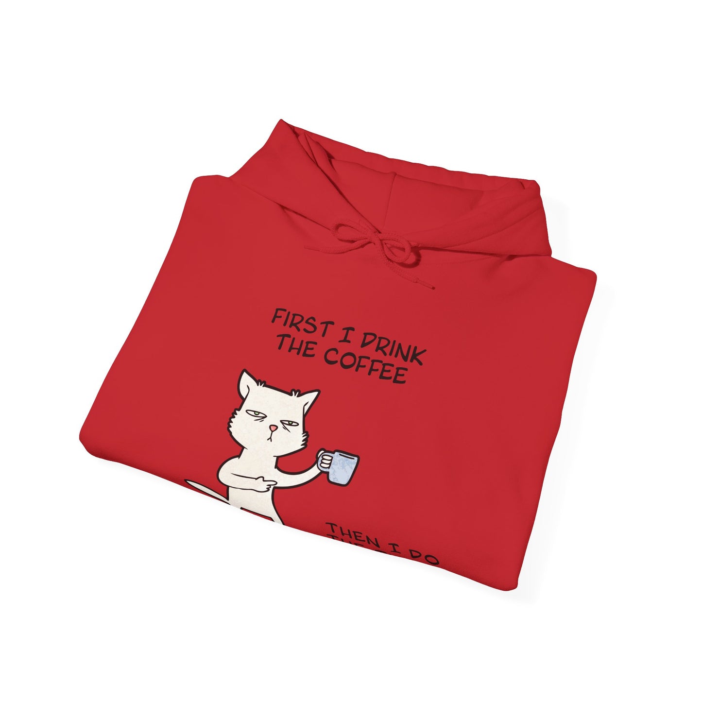 Oliver The Cat Drinking Coffee To Kick Start The Day Hoodie