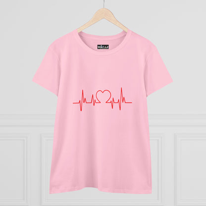 I Love You Heartbeat – Heartbeat Graphic T-Shirt for Women