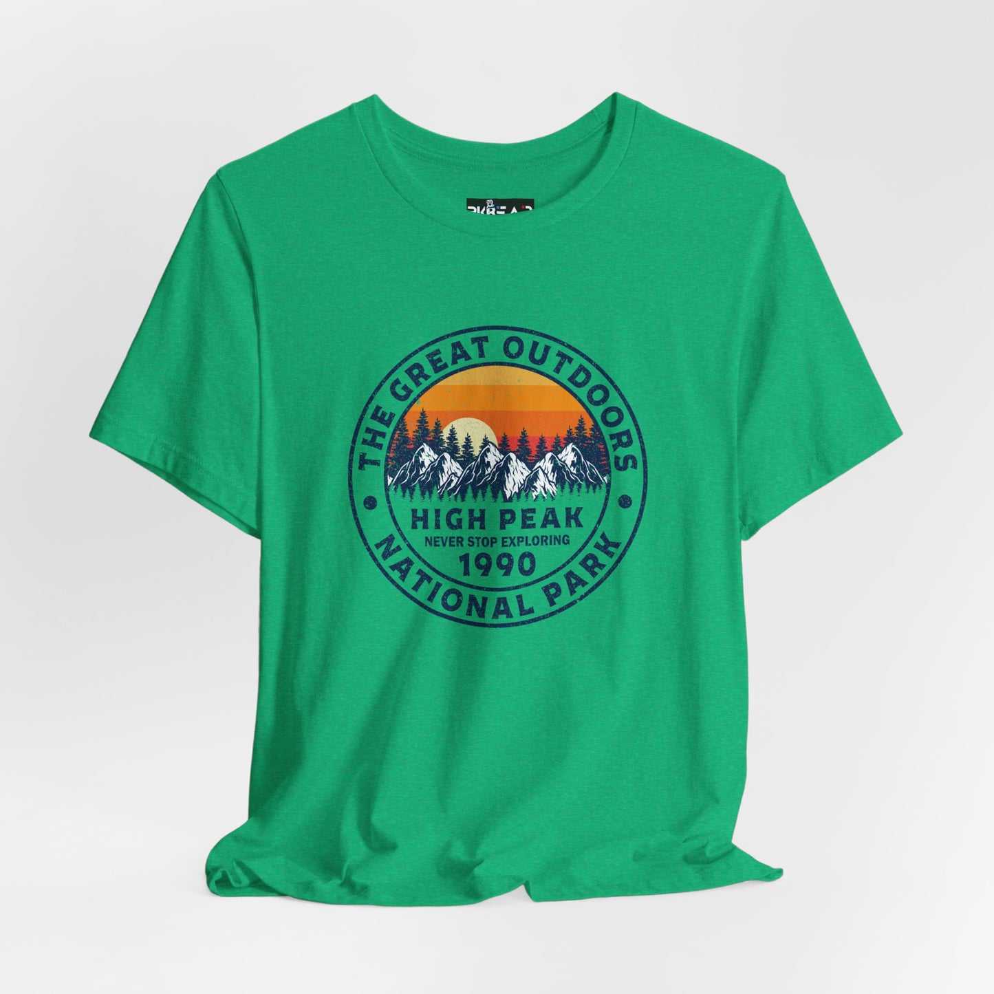 Never Stop Exploring. High Peak National Park. Unisex Jersey Short Sleeve Tee