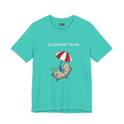 Summertime. Bear.  Unisex Jersey Short Sleeve Tee