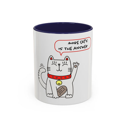 Oliver Says More Cats Is The Answer. Accent Coffee Mug, 11oz