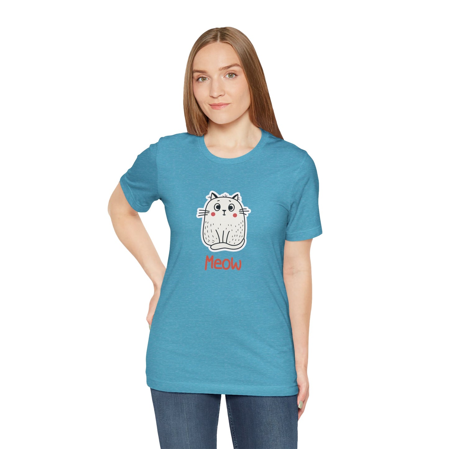 Loki The Cat. Meow. Unisex Jersey Short Sleeve Tee