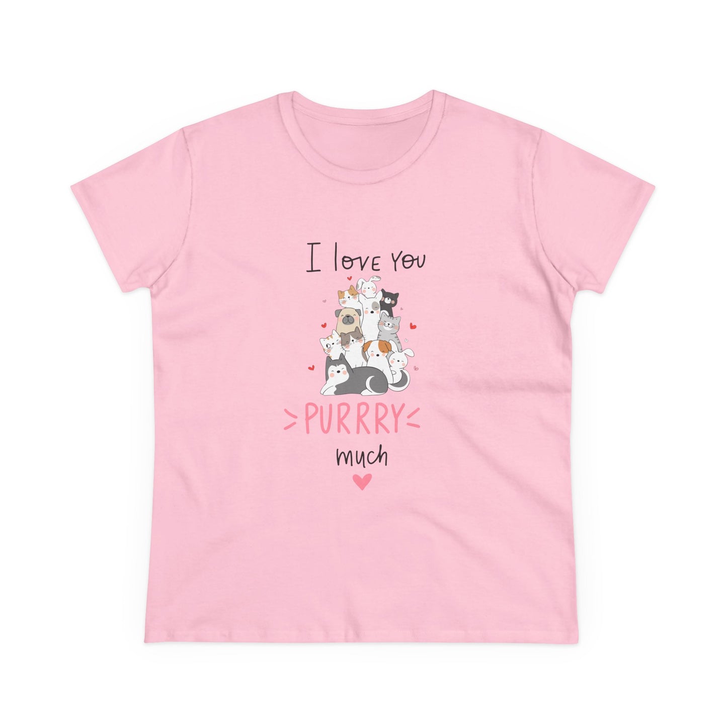 Adorable Animals that Love You Purry Much. Women's Midweight Cotton Tee